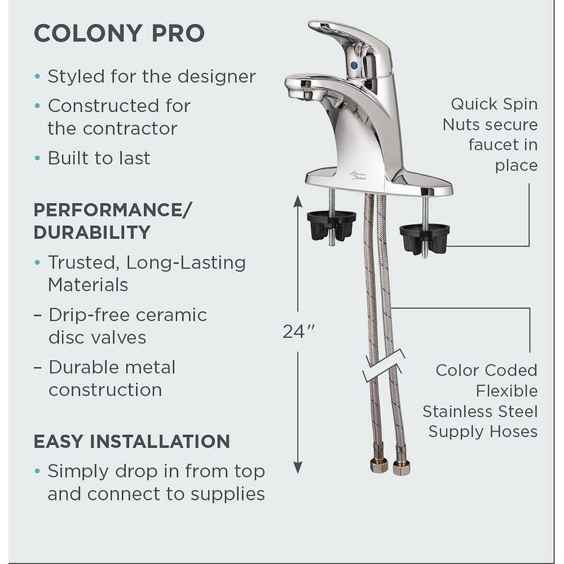 American Standard Colony Pro Single-Handle Kitchen Faucet With Integrated Side Sprayer And Escutcheon Plate