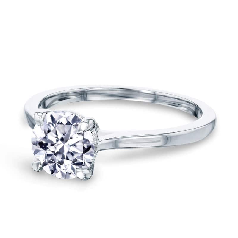 Annello by Kobelli 14k Gold 1 Carat Diamond Solitaire Taper Shank Engagement Ring