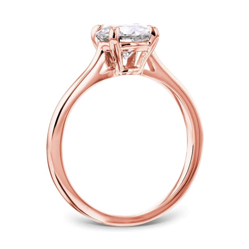 Annello by Kobelli 14k Gold 1 Carat Diamond Solitaire Taper Shank Engagement Ring