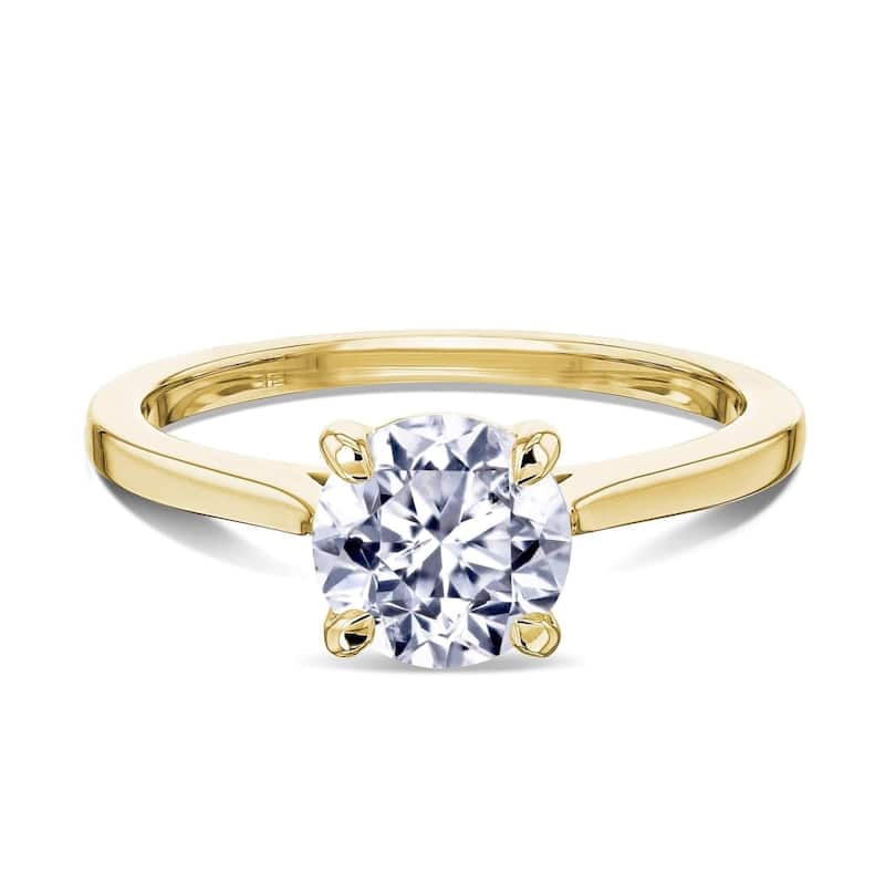 Annello by Kobelli 14k Gold 1 Carat Diamond Solitaire Taper Shank Engagement Ring