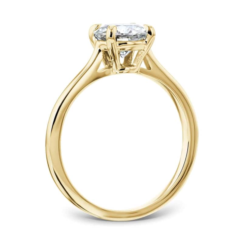 Annello by Kobelli 14k Gold 1 Carat Diamond Solitaire Taper Shank Engagement Ring