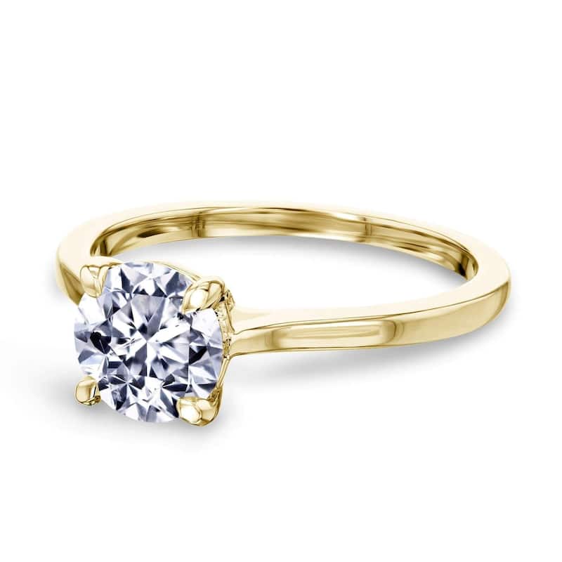 Annello by Kobelli 14k Gold 1 Carat Diamond Solitaire Taper Shank Engagement Ring