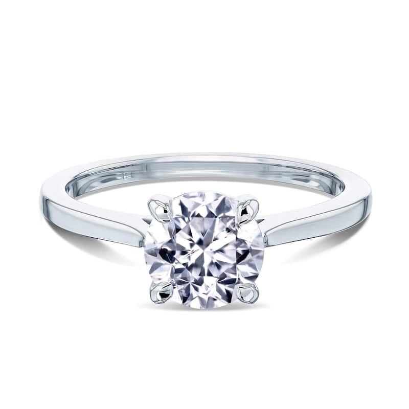 Annello by Kobelli 14k Gold 1 Carat Diamond Solitaire Taper Shank Engagement Ring