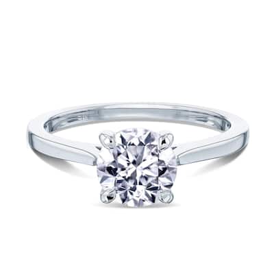 Annello by Kobelli 14k Gold 1 Carat Diamond Solitaire Taper Shank Engagement Ring