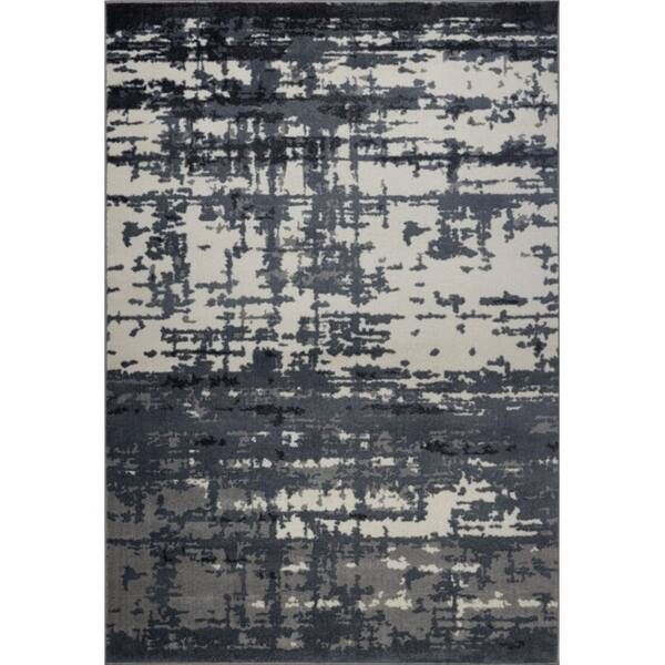 LaDole Rugs Durable Barrie Turkish Area Rug in Grey Ivory Overstock