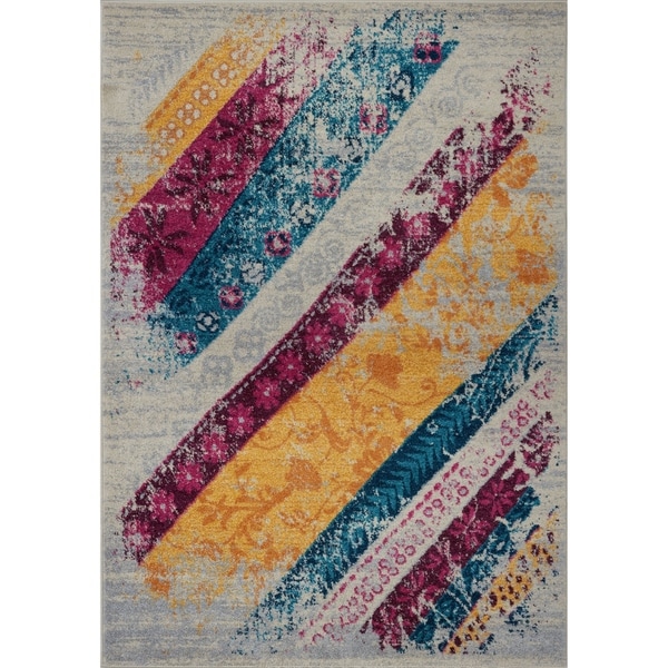 LaDole Rugs Smooth Mat Rug in Abstract in Multicolor