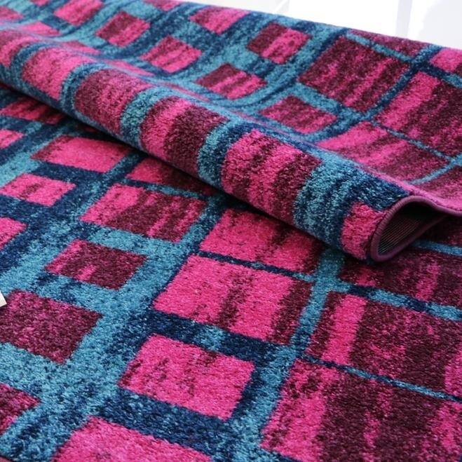 LaDole Rugs Smooth Area Rug in Geometric Pattern in Yellow