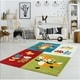 preview thumbnail 2 of 2, LaDole Rugs Kids Area Rug Animals Multi Fox in Multicolor