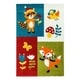 preview thumbnail 1 of 2, LaDole Rugs Kids Area Rug Animals Multi Fox in Multicolor