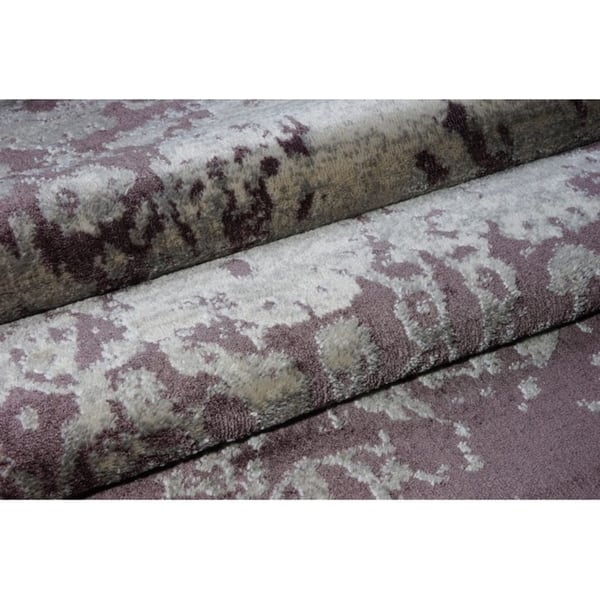 Ladole Rugs Cherine Soft And Modern Style Area Rug In Plum Ladole Rugs Cherine Soft And