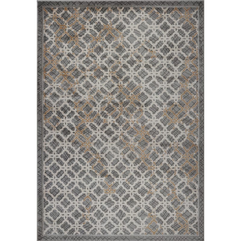 LaDole Rugs Beautiful Super Soft Modern Area Rug in Grey Dark Grey
