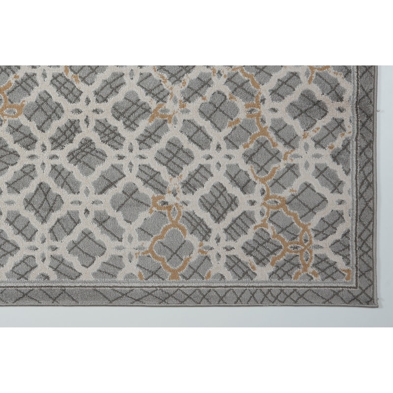 LaDole Rugs Beautiful Super Soft Modern Area Rug in Grey Dark Grey