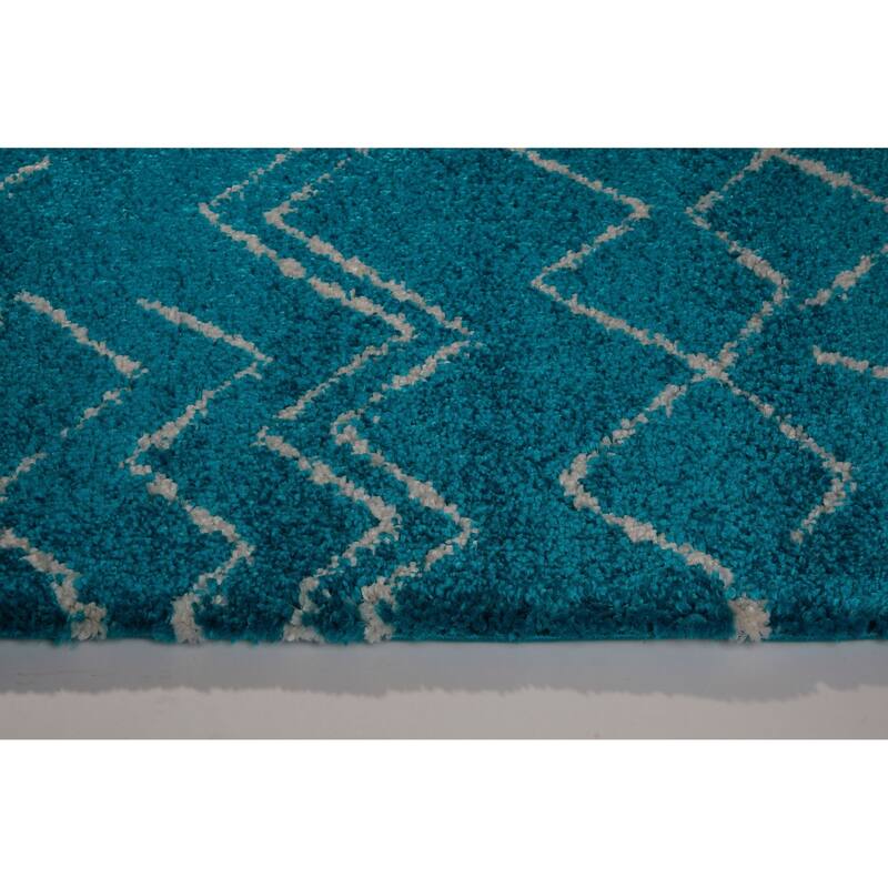 LaDole Rugs Contemporary Trellis Area Rugs in Ivory Dark Grey