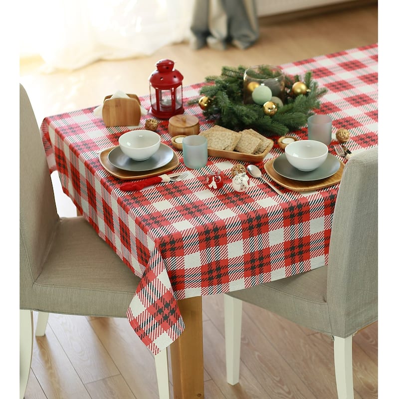 Merry Christmas Printed Decorative Tablecloth - 55X70 Inches