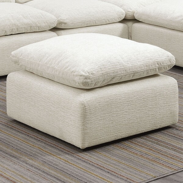 off white large ottoman