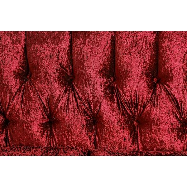 Furniture Of America Tace Transitional Red Velvet Nailhead Loveseat Overstock 29244145