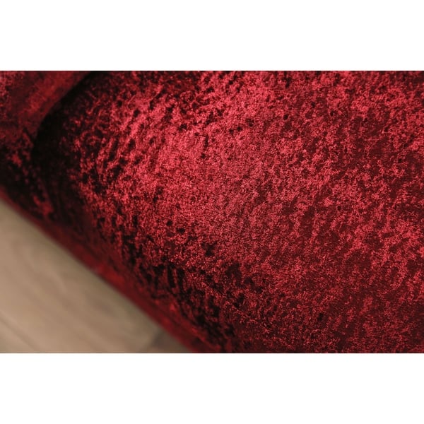 Furniture Of America Tace Transitional Red Velvet Nailhead Loveseat Overstock 29244145