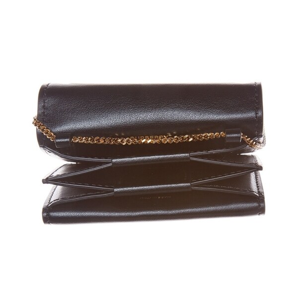 burberry jessie leather wallet on chain
