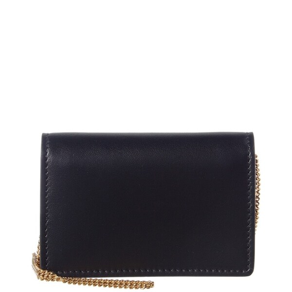 burberry jessie leather wallet on chain