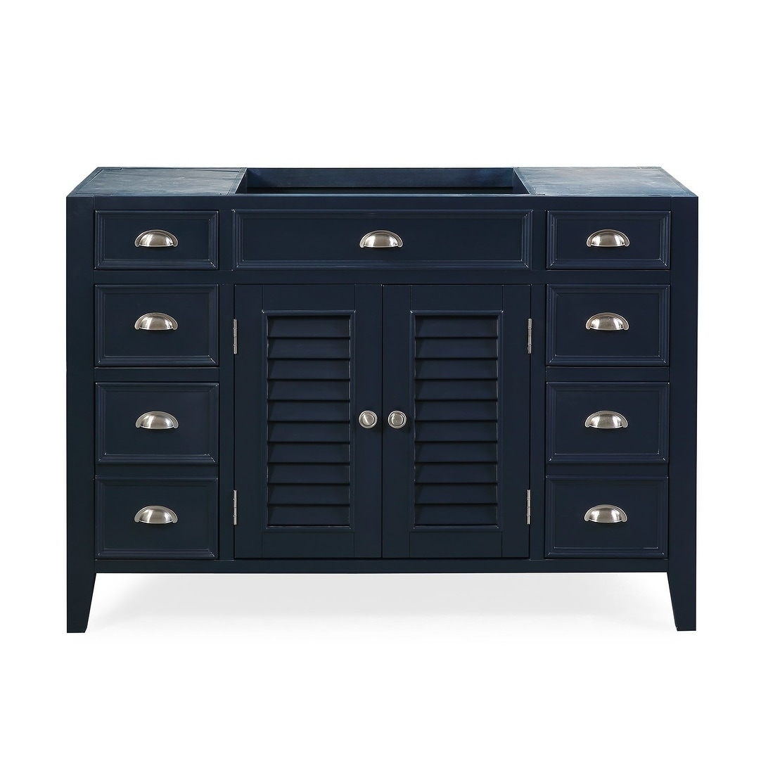 46.5" Benton Collection Zapate Navy Blue No Top Bathroom Vanity