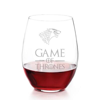 Game of Thrones Engraved Stemless 15 oz Wine Glass