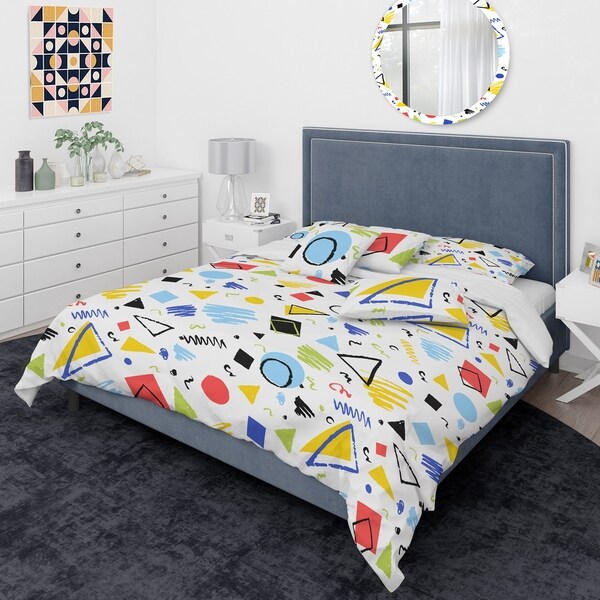 Designart 'Geometric Retro Design III' Mid-Century Modern Duvet