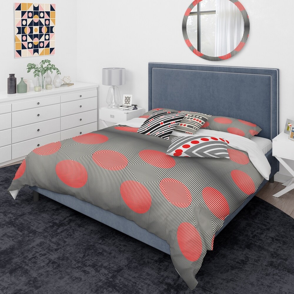 DESIGN ART Designart 'Modern Circle and 100% Cotton Modern Circles Duvet