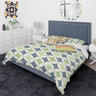 Designart 'Retro Geometric Design V' Mid-Century Modern Duvet Cover ...