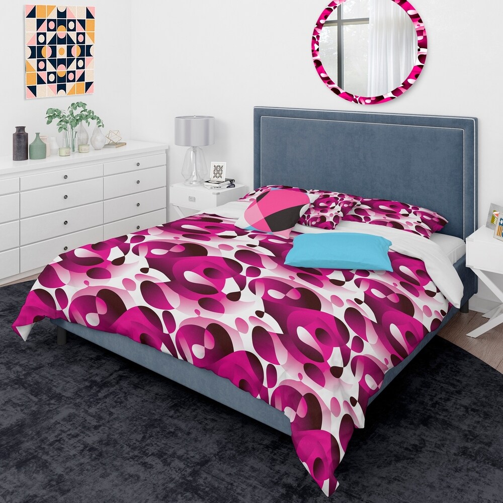Designart 'Abstract Design Retro Abstract Duvet Cover Designer Bedding