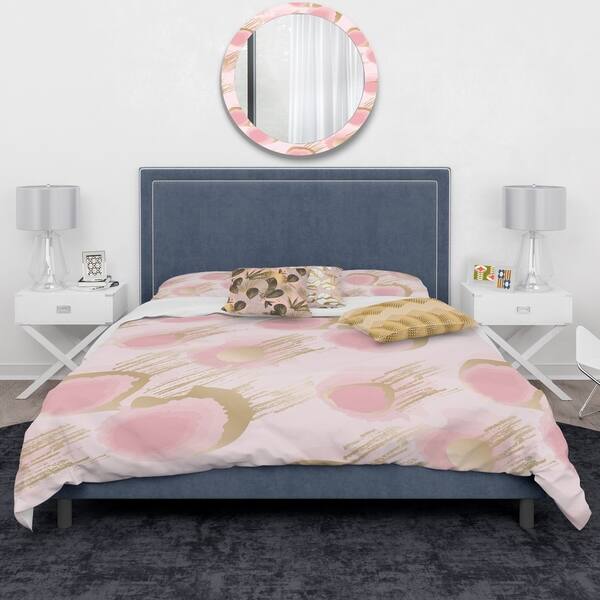 Designart 'Abstract Flower Design IX' Mid-Century Modern Duvet Cover ...