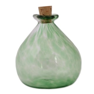 Handmade Verdant Potion Handblown Recycled Glass Jar Mexico Green On Sale Overstock 29295544