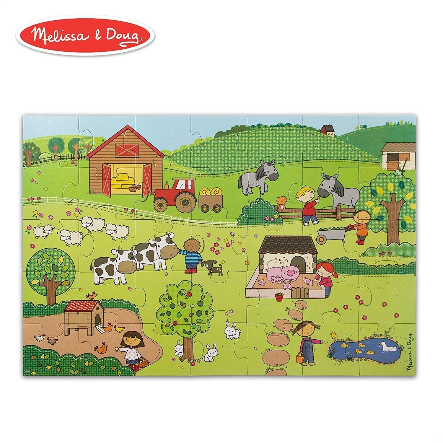 Shop Melissa Doug Natural Play Giant Floor Puzzle On The Farm