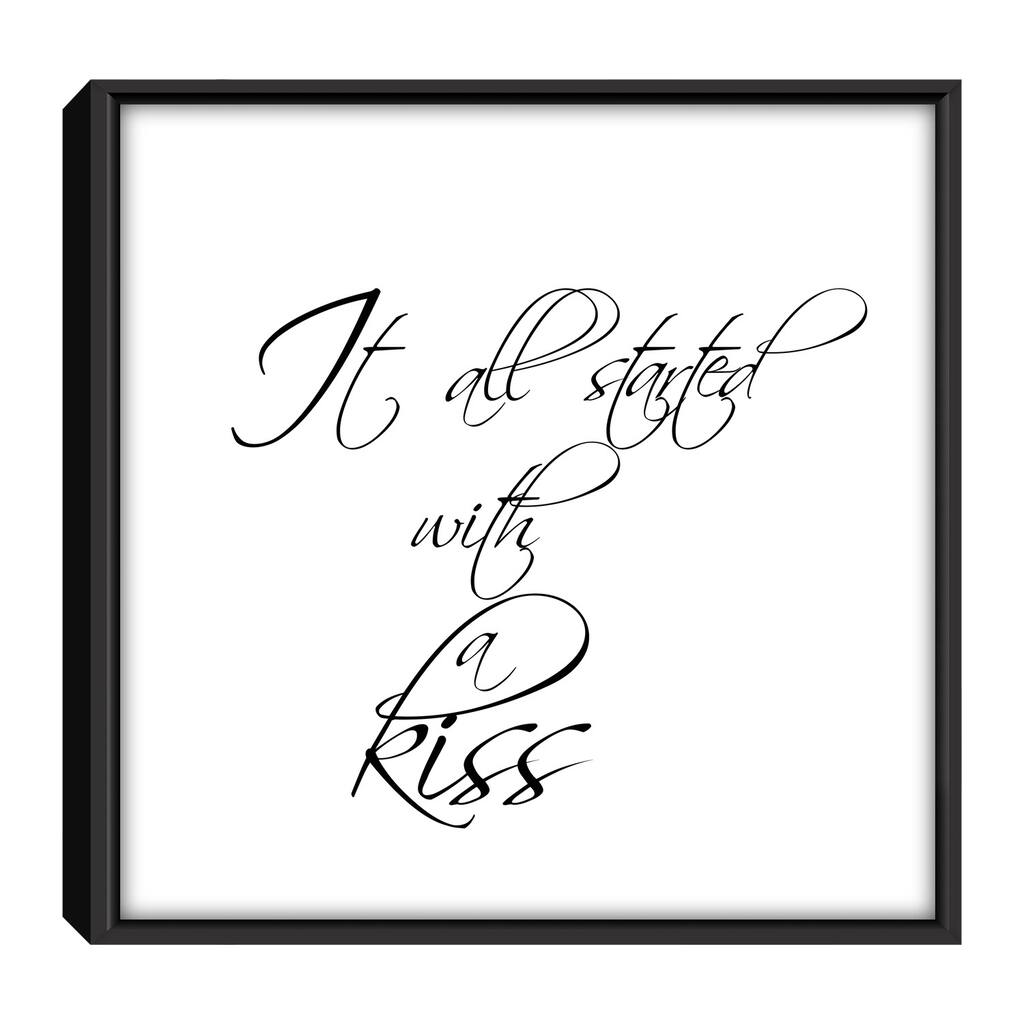 Star Home Décor It All Started With A Kiss By Julian Framed Canvas Print