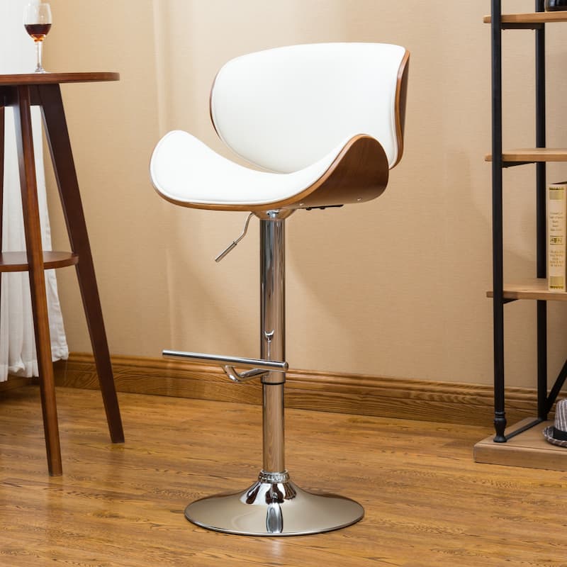 Carson Carrington Taennaes Adjustable Swivel Barstool (Set of 3) - White