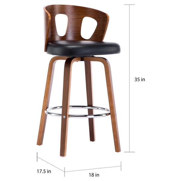 Carson Carrington Gifvarp Black Faux Leather Counter Stool (Set of 3