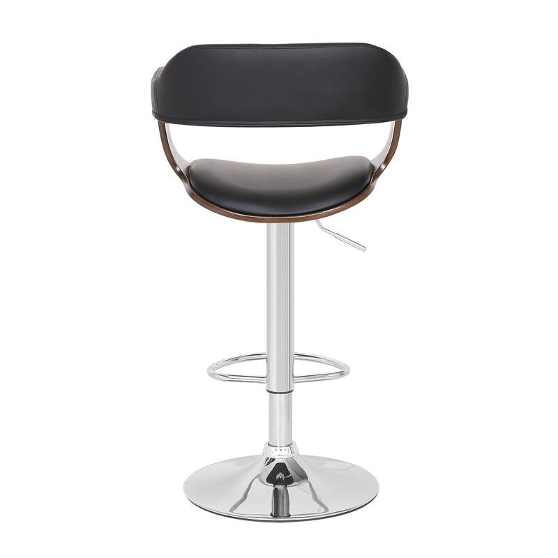 Contemporary Swivel Adjustable Oak Wood Barstool Set of 3