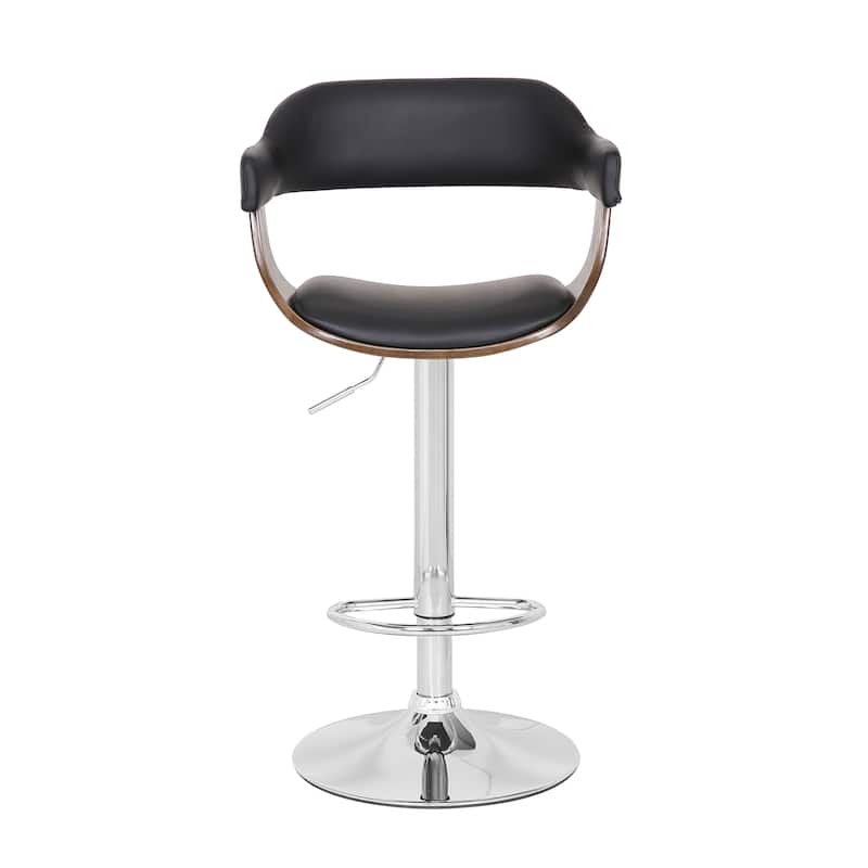 Contemporary Swivel Adjustable Oak Wood Barstool Set of 3