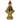Beaded Knob Spire Lamp Finial Polished Brass 1.5"h