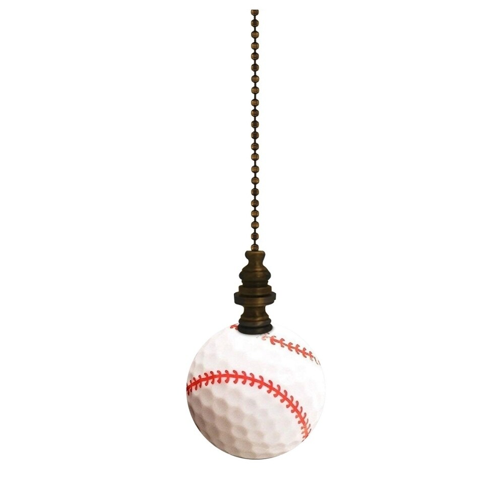 Shop Baseball Ceiling Fan Pull 2 25 H With 12 Antiqued Brass