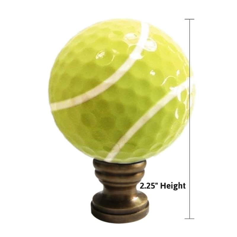 Tennis Ball Ceiling Fan Pull, 2.25"h with 12" Antiqued Brass Chain