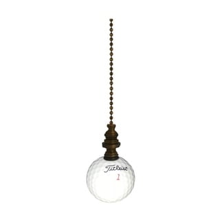 Shop Golf Ball Ceiling Fan Pull 2 25 H With 12 Antiqued Brass