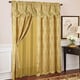 preview thumbnail 26 of 30, Gracewood Hollow Mabanckou Textured Jacquard Single Rod Pocket Curtain Panel w/ Attached Valance (54 x 84) - 54 x 84 in. Gold