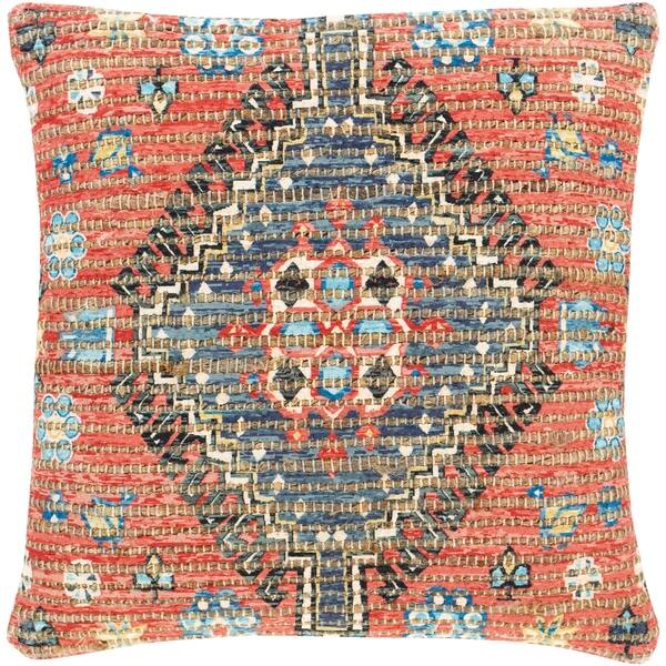 Cresco Woven Jute Tribal Medallion 18-inch Throw Pillow Cover