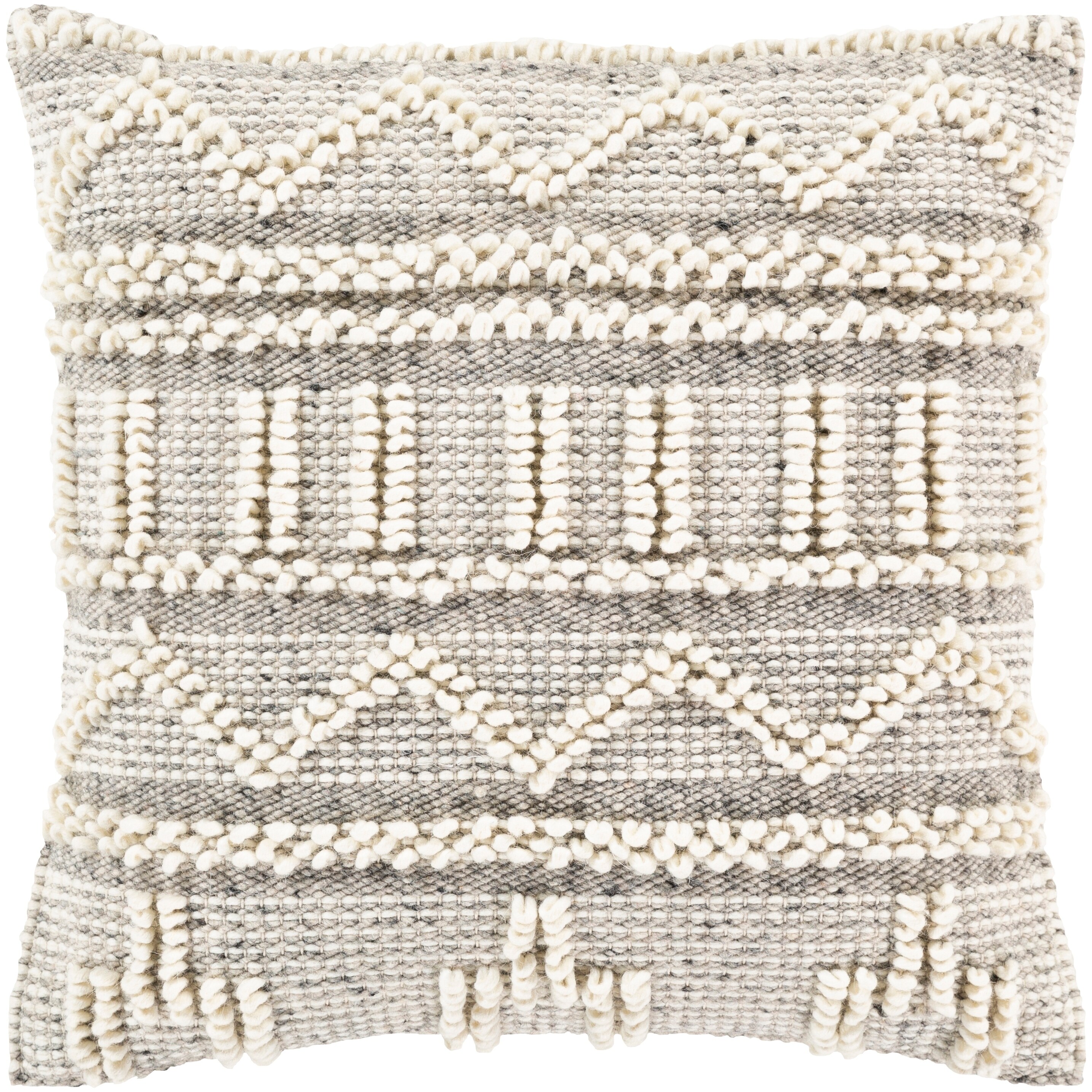 Shop The Curated Nomad Taber Hygge Wool 22 Inch Throw Pillow Cover