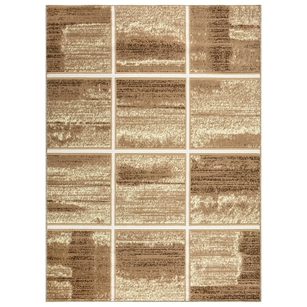 Bella Collection Modern Checkered Area Rug,