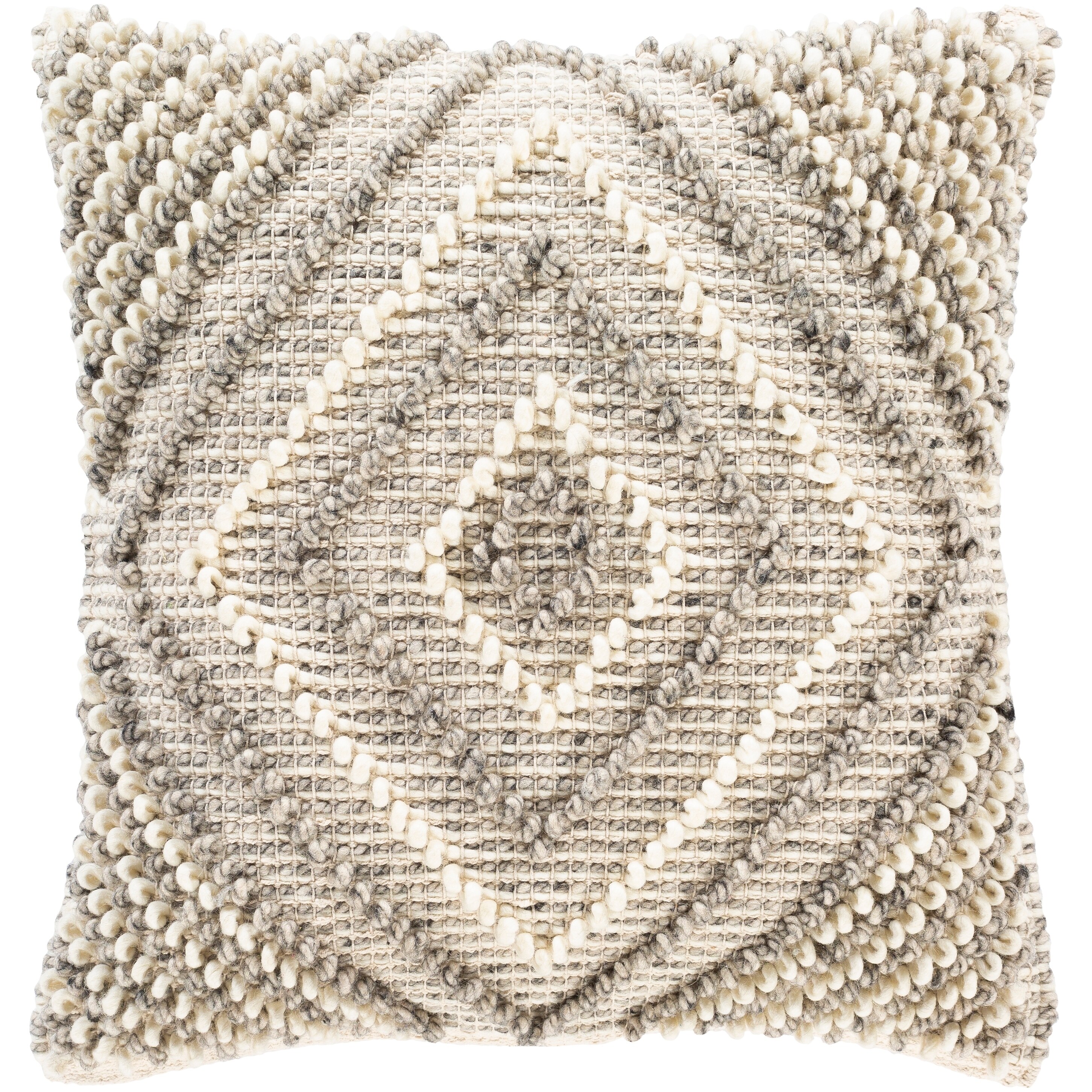 Shop Fiora Boho Diamond Wool 22 Inch Down Or Poly Filled Pillow