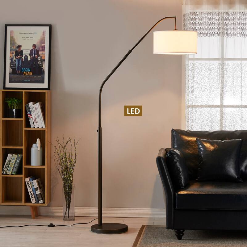 Artiva USA Ariana 80" Extendable LED Arched Floor Lamp - Bronze - Bronze - Oil Rubbed