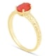 preview thumbnail 4 of 2, 1ct Mexican Fire Opal Vintage Ring 14k Yellow Gold