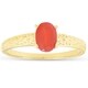 preview thumbnail 1 of 2, 1ct Mexican Fire Opal Vintage Ring 14k Yellow Gold