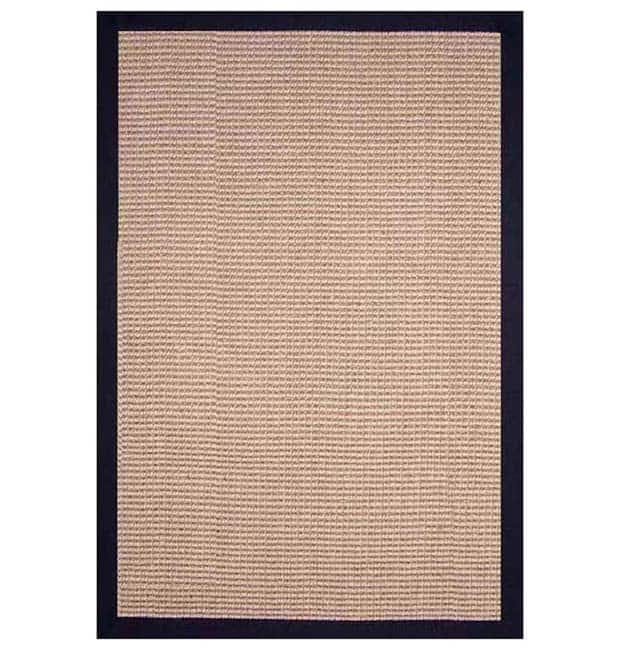 Hand-woven Black Jute Rug - 5' x 8'